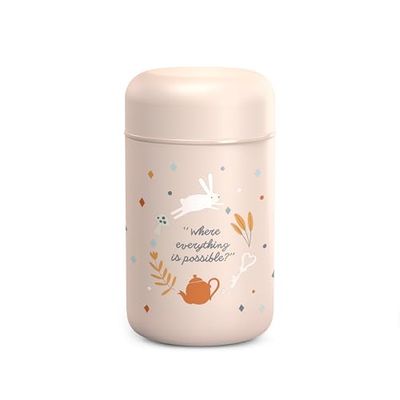 Suavinex, Pot Bébé, Boîte Isotherme pour Bébé 100% Inox. Maintient la Température Pendant Plus de 6 Heures. Hermétique, Fermeture à Vis. Qualité et Résistance. 400 ml. Wonderland, Rose