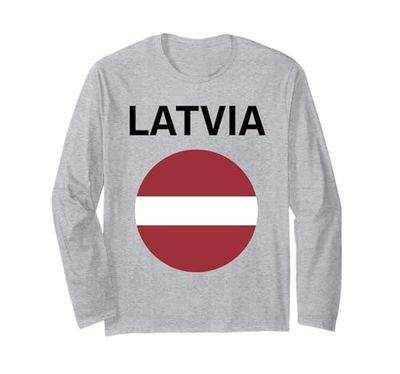 Bandiera Lettonia Moderna Maglia a Manica