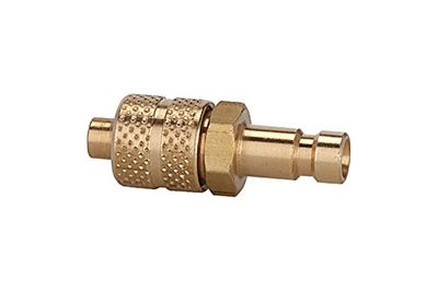 RIEGLER 107082-243.09/5 - Boquilla para acopladores NW 2,7, latón brillante, para manguera 6 x 4, 1 unidad