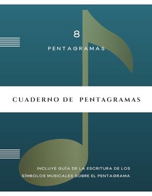 Cuaderno de Pentagramas: 8 Pentagramas
