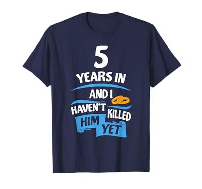 5 Years Anniversary Gift Idea for Her - 5th Wedding T-Shirt