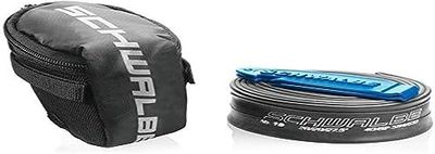 SCHWALBE 2179502100 Saco de selim para câmara de 26" + 2 removíveis, unissexo para adulto, preto, 25 x 20 x 13 cm