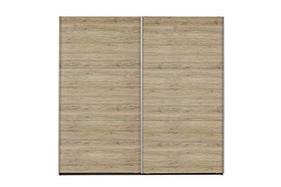Rauch Möbel Santiago Armoire à portes coulissantes en chêne Sanremo clair, 2 portes, incl. lot d'accessoires Premium, set d'amortisseurs de porte, LxHxP 218x210x59 cm