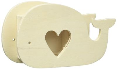 Rayher 62968505 Houten spaarpot walvis, FSC 100%, natuur, 13,5x5,5x8cm