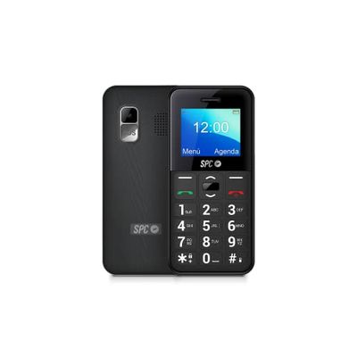 SPC Fortune 2 Pocket Edition - Telefono cellulare con tasti grandi per anziani con numeri grandi, pulsante SOS, campanello e notifiche intelligenti, volume extra alto, senza caricabatterie, nero