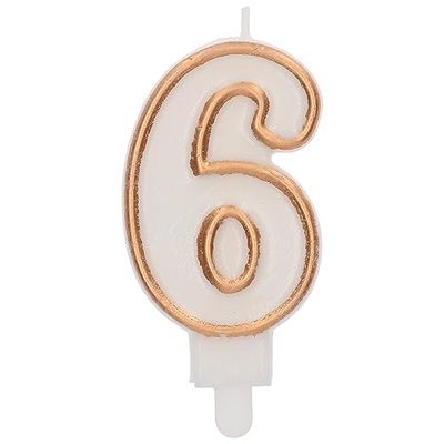 Folat 24156 Cake Kaars Simply Chique Gold Cijfer/cijfer 6-9 cm Verjaardagskaarsen voor Verjaardag, Verjaardagsdecoratie, voor Kinderfeesten, Bruiloften, Bedrijfsfeesten, Jubilea, 9 cm