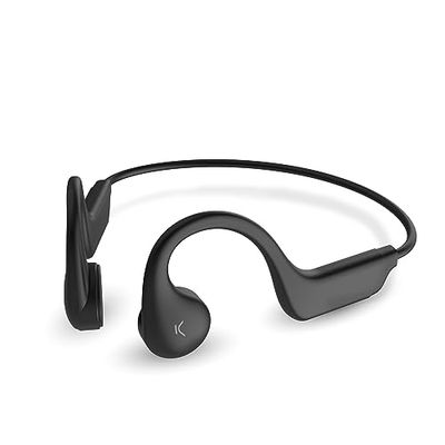 KSIX Astro trådlösa hörlurar för benkörning för sport Bluetooth, samtalsmikrofon, Open-Ear-komfort för löpning, röstassistenter, vattentät, pekkontroll, 7 timmars batteritid, USB-C