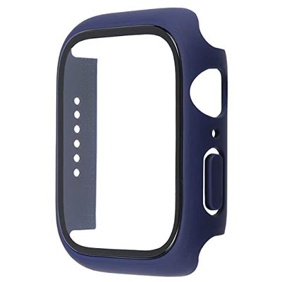 mumbi Custodia protettiva con vetro temperato compatibile con Apple Watch Series 6/SE, 40 mm, colore: blu scuro
