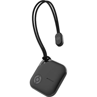 Celly Smartfinder Black, Trova Ogetti GPS Compatibile con IOS, GPS Auto Localizzatore con App Dov'è, Mini GPS Tracker per Auto, Chiavi, Zaini