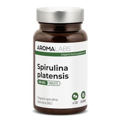 Aroma Labs - Spiruline BIO - Énergie & Immunité - 500 mg - 120 comprimés