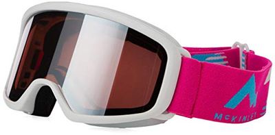 McKINLEY Pulse Lunettes de Ski Mixte Enfant, White/Pink/Blue, FR : Taille Unique (Taille Fabricant : 2)