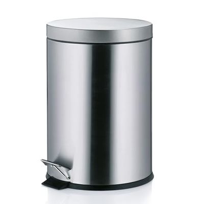 Kela Cubo de Basura Torre de Acero Inoxidable 3L en Plata, Metal, Silver, 17 x 17 x 25.5 cm