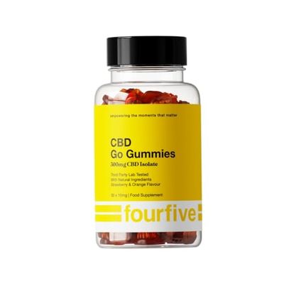 fourfive CBD Gummies - 300mg Strength for Sports Performance, Mental Wellbeing & Improved Sleep, Natural & Vegetarian Friendly