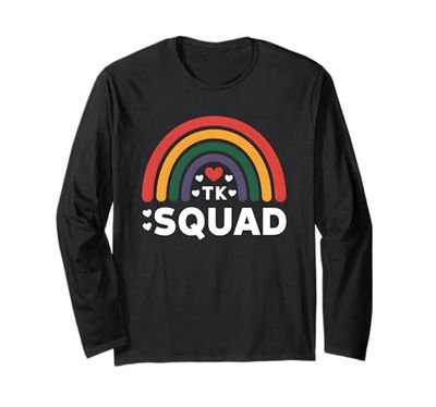 TK Squad Rainbow Transitional Kindergarten Teacher Maglia a Manica