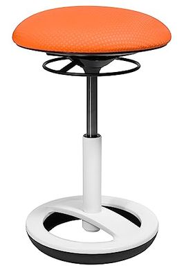 Topstar Bureaukruk Sitness Bob aluminium wit gelakt oranje