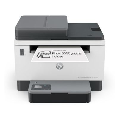 HP Laser Tank 2604sdw 381V1A, Stampante Monocromatica Multifunzione con Serbatoio Toner integrato a Ricarica Rapida, Stampa F/R Automatica, 22 ppm, Fino a 5000 Pagine, Scansione, Wi-Fi, USB, Bianca