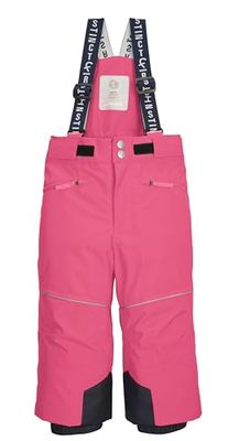 first instinct by killtec Pantaloni da Sci per Bambini, con Bretelle e paraneve FISW 48 MNS Ski PNTS, Rosa Scuro, 98/104, 43392-000