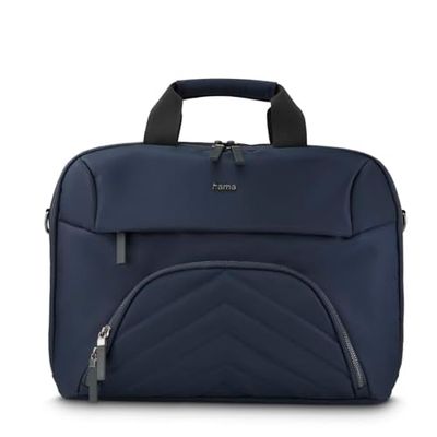 Hama Borsa per laptop da 15,6 a 16,2 pollici (leggera borsa a tracolla o borsa per il trasporto, borsa per notebook con due tasche anteriori e organizer, scomparto interno, scomparto per tablet,