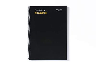 Exacompta - Réf GES7421Z – Guildhall – Carnet de comptes Essentials à spirales A4, 297 x 210 mm, 192 pages de papier pré-imprimé 80 g/m² – Recettes, dépenses, résumés