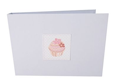 WHITE COTTON CARDS Tiny Album Photo Valeur Cupcake, Rose, Blanc