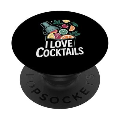 I Love Cocktails, divertente shaker per frutta PopSockets PopGrip Adesivo