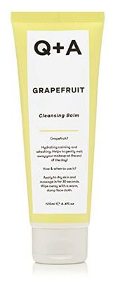 Q+A Grapefruit Cleansing Balm, Oczyszczający balsam do demakijażu z łagodzącym połączeniem olejów, delikatnych środków czyszczących i aromatem grejpfruta prawdziwa naturalna innowacja 125ml / 4.4fl Oz
