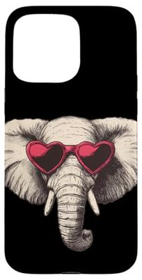 Fun Elephant and Love Sunglasses Costume Case for iPhone 15 Pro Max