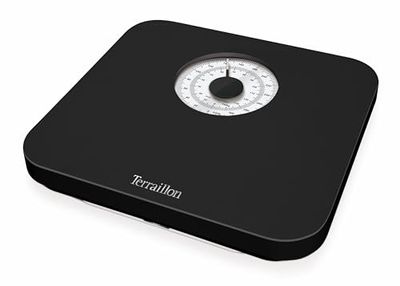 Terraillon - Nautic Negro - Báscula mecánica para pesar personas - Gran esfera - Capacidad de 150 kg