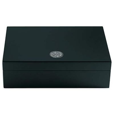 Egoist Cave à Cigares | Humidificateur pour cigares | Capacité 25 Cigares | En Bois Laqué Noir