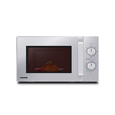 Toshiba MW2-MG20PF(SL) forno a microonde con grill croccante e funzione di cottura combinata, 5 livelli di potenza, potenza grill 1000 W, argento
