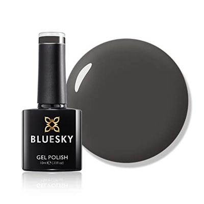 Vernis à ongles gel Bluesky, Brown Delight A071, gris foncé, durable, résistant aux puces, 10 ml (nécessite du séchage sous lampe à LED UV)