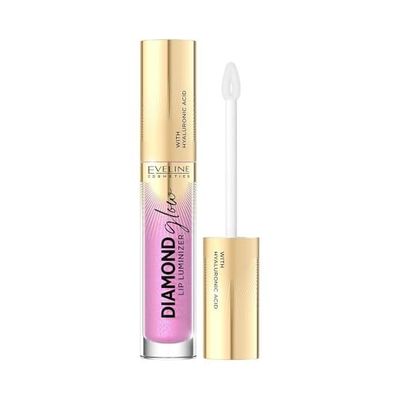 Eveline Cosmetics Diamond Glow Lip Luminizer con Acido Ialuronico - No. 10 Rose Violet | Gloss Nutriente e Idratante