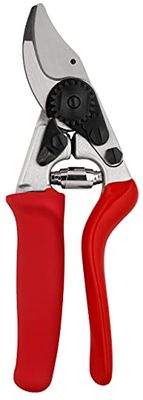 FELCO 15, Forbici da potatura n. 15 con impugnatura a rullo (per destrimani, con testa di taglio angolata, Lame in acciaio temprato, per mani piccole), Lunghezza 189 mm, Ø di taglio 18 mm