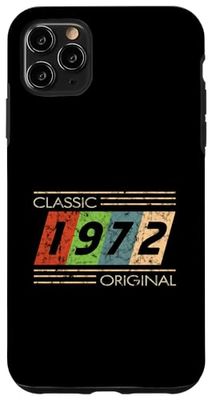 Custodia per iPhone 11 Pro Max Classic 1972 Originale Vintage Birthday Est Edition II 1972