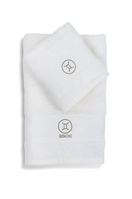 zer0bed Zodiac Zodiac Bath Towel Set, Set of 2, Face Towel, Guest Towel-Bidet, 100% Cotton, Plain with Embroidery, Cufflinks