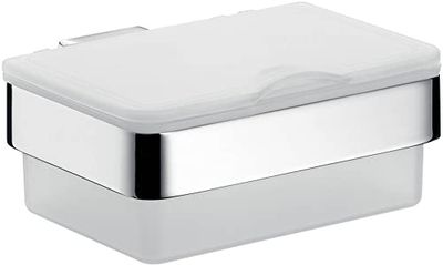 Emco Loft vochtige doekjesbox (kunststof wit/chroom, breedte 155,5 mm, dispenser voor toiletten) 53900101, normaal