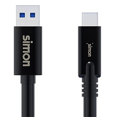 Simon - Cable USB 3.1 A Tipo C Color Negro 1 Metro.