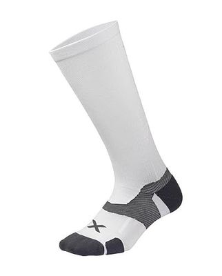 2XU Chaussettes de compression unisexe Vectr Cushion L blanc/gris