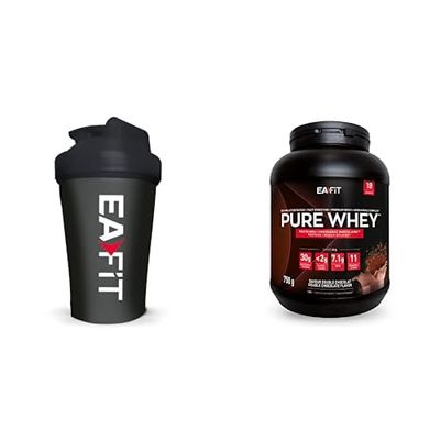 Eafit - LOT Whey PROTEIN Chocolat 750g + SHAKER Proteine - Marque Française