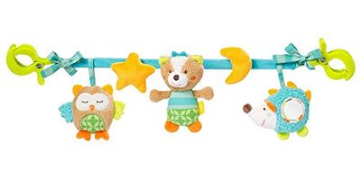 Fehn Corrente para carrinho Mobile Sleeping Forest, telemóvel com figuras pendentes amigáveis, pendurar de forma flexível, brinquedo bebés e crianças pequenas 0 meses