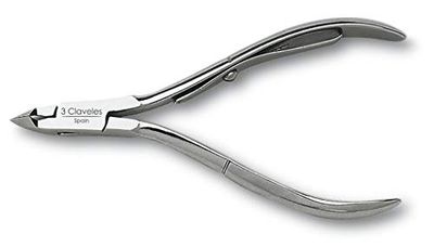 3 Claveles - Alicate Cutícula de 10 cm con Boca Corte de 3 mm