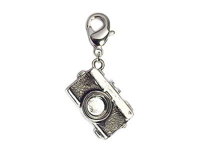 INNSPIRO Metal hänge NICE CHARMS svart kamera med karbinhake 18x13mm. 25u., 21x22mm., Metall, Ingen ädelsten