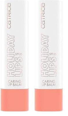 Catrice Cosmetics Bálsamo labial Holiday Lips Caring, cuidado, proteger, translúcido, 3.5 g (Paquete de 2)