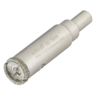 wolfcraft Coroa de perfuração de diamante "Ceramic" com broca centradora e haste I 5920000 I Para instalações sanitárias e elétricas em azulejos e azulejos; profundidade de corte: 45 mm