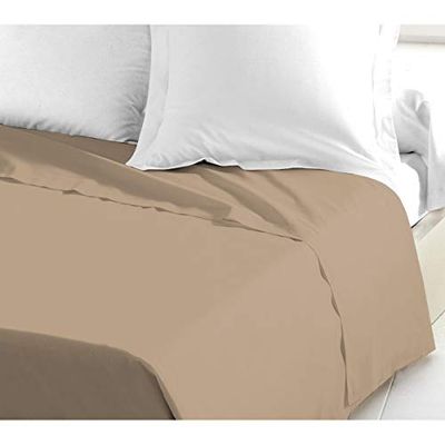 Home Linge Passion Lençol de 57 fios, algodão, bege, altura, 240 x 300 cm