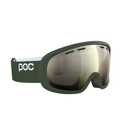 POC Unisex – Gafas de esquí Fovea Mid para adultos, color verde epidote/parte, Sunny Marfil, talla única