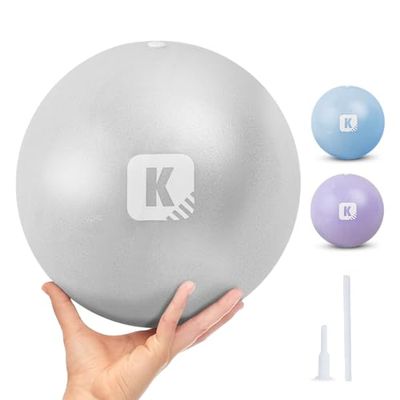 KAYMAN Zachte pilatesbal, 25 cm, anti-burst yogabal voor kernkracht, fitness en fysiotherapie, core balansbal, lichtgewicht fysiobal, draagbare en kleine oefenbal voor thuis, sportschool of reizen