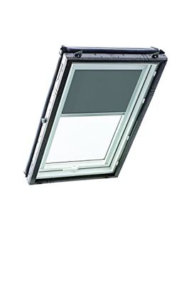 Roto Exclusiv ZRE - Estor para Ventanas de tejado Roto (riel de guía, Color Gris Oscuro, para Series Designo R4/R7 y Classic 43/73, tamaño 114/140, Color de la Tela Gris Oscuro)
