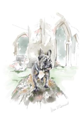 French Bulldog Gratitude Journal with notes and sketch area: Note your thoughts and sketch ideas