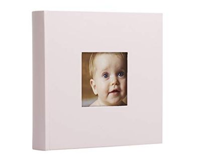 Pearhead Photo Album, Thoughtful Keepsake Gift for Baby, Christening, Or Baptism - 50 Pages, Gray with White Polka Dots